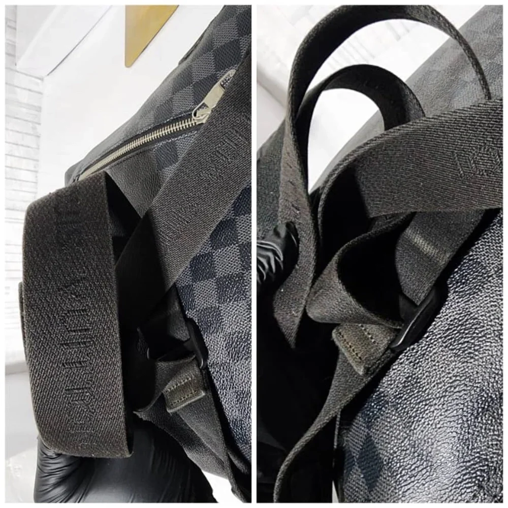 Authentic LOUIS VUITTON Damier Graphite Mick PM Shoulder Bag Black/Grey